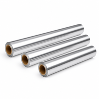 Rouleau géant de papier aluminium domestique 8011 8006, 45 cm x 150 m, 15 microns, qualité alimentaire, avec boîte colorée pour la fabrication de contenants