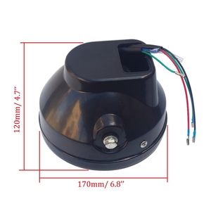 Nouveau universel 7 "12v moto <span class=keywords><strong>phare</strong></span> <span class=keywords><strong>rond</strong></span> clignotant lampe frontale pour Harley Bobber Honda Yamaha <span class=keywords><strong>Kawasaki</strong></span> café Racer - Product Image 2