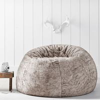 Fauteuil pouf en velours nordique avec rangement, housse de pouf ultra douce, canapé relaxant pour le sol, canapé deux places