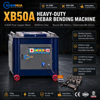 Machine automatique de cintrage de barres d'acier XB50A 4KW 46MM pour tiges rondes et barres d'armature, équipement de cintrage pour le traitement des métaux CE