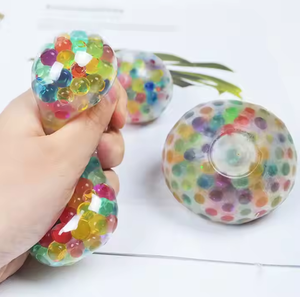 Sensory Stress <b>Balls</b> Stretchy <b>Balls</b> Anti Fidget Toy 6cm TPR Stress <b>Ball</b> Water Beads Soft <b>Squeeze</b> Release Stress Toys OEM/ODM - Product Image 3