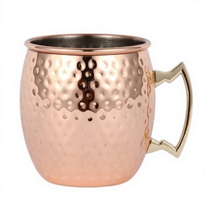 Handmade Hammered Copper Mug Solid Metal Vintage Style For Cold Drinks Party Use - Product Image 1