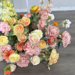 ขายดีนักวิ่งดอกไม้ประดิษฐ์ดอกไม้ประดิษฐ์ดอกไม้ประดิษฐ์ที่สวยงามประดับกลางโต๊ะสำหรับงานแต่งงาน - Product Image 4