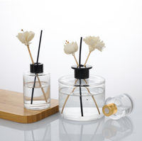 Bouteille diffuseur de parfum en verre rond de haute qualité, 30 ml, 50 ml, 100 ml, 120 ml, 150 ml, 200 ml, avec bouchon à vis, couleur et logo personnalisés