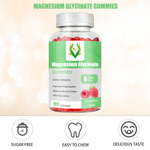 Private Label OEM/ODM Magnesium Glycinate Gummies Raspberry 0 Sugar Pres Improves Sleep Quality with Vitamin D - Product Image 6