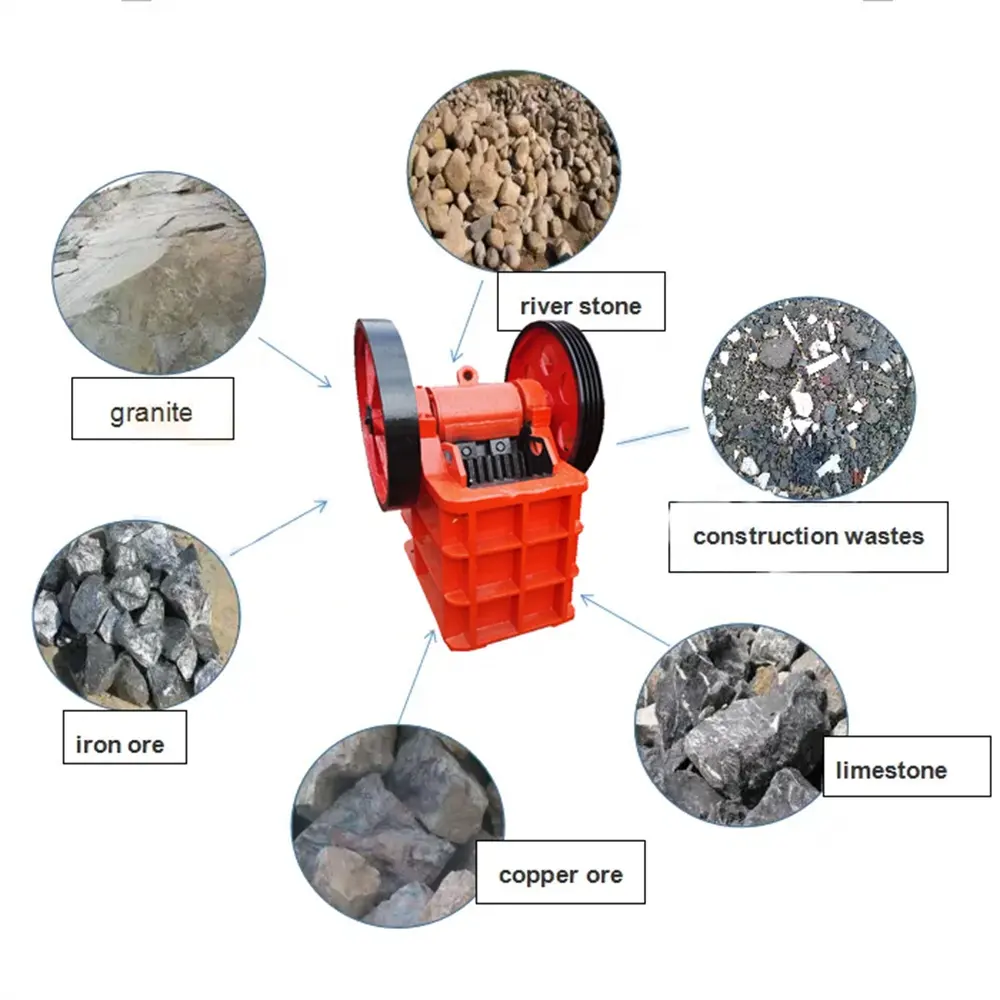 Motore Diesel di vendita a caldo PE150 * 250 piccolo frantoio a mascella pietra macerie cemento marmo ferro ghiaia portatile Mini frantoio a mascelle