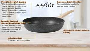 Machines de moulage sous pression en aluminium pré-assaisonnées <span class=keywords><strong>Camping</strong></span> Ustensiles de cuisine Combo Pot Poêle à frire Poêle antiadhésive - Product Image 3