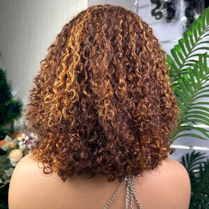 Perruque bouclée à franges en cheveux humains vierges doublement étirés, de haute qualité, best-seller, à bon prix - Product Image 6