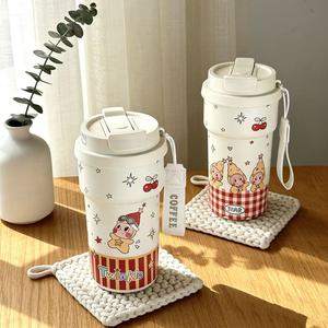 Twinkle Cartoon Stainless Steel Tumbler 316 Insulated Portable Travel Mug With Lid And Strap For Girls <b>Coffee</b> Water <b>Bottle</b> - Product Image 5