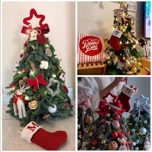 Bas de <span class=keywords><strong>noël</strong></span> avec lettres brodées, chaussettes en tricot rouge et blanc pour la famille, décorations de vacances, arbre de <span class=keywords><strong>noël</strong></span>, <span class=keywords><strong>cheminée</strong></span> - Product Image 3