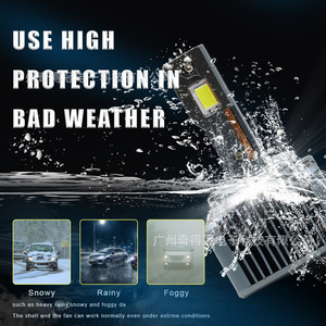 Qidewin D1S <b>LED</b> Headlights 70W 30000Lm Dual Copper <b>Tube</b> Direct Insertion Car Lighting - Product Image 2