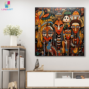 Pintura de arte de la cultura Nubia UNIART, obra de arte de estilo africano sin marco, impresión en lienzo, arte de pared para decoración del hogar - Product Image 4
