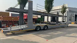 Semi-Flatbed Steel Transport Car Trailers For Sale Car Trailer With Mobile House Car Carrier Semi Trailer