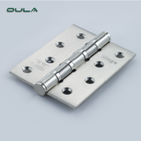 Charnière de porte robuste OULA B4330 à roulement à billes 4 paires, design moderne, ouverture à 180 degrés, en fer, zinc et plastique électroplaqué, vente en gros