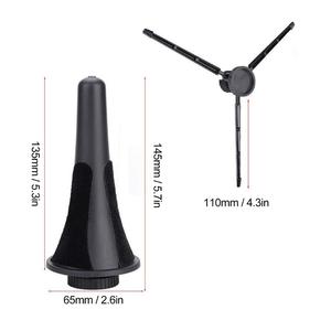 Supporto per tromba portatile pieghevole con gambe in ottone in metallo ABS accessorio per strumenti musicali in plastica nera - Product Image 2