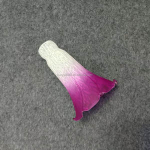 Pantalla de Lámpara de Cristal Soplado a Mano Multicolor, Estilo Europeo, para Interiores, con Forma de Lirio, Cilíndrica, para Bombillas de Filamento E14 o E12 - Product Image 5