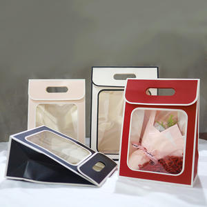 Borsa regalo portatile di lusso con Design a conchiglia di 2 dimensioni per involucro di fiori per negozio di fiori - Product Image 3