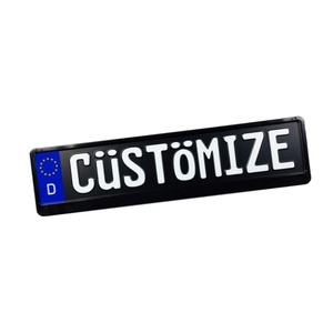 <span class=keywords><strong>Plaques</strong></span> d'<span class=keywords><strong>immatriculation</strong></span> en aluminium gaufré noir personnalisées de <span class=keywords><strong>Allemagne</strong></span> pour la personnalisation et la décoration de voitures - Product Image 5