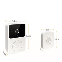 Sonnette de porte intelligente avec vision nocturne HD, caméra de sécurité, interphone vidéo Wifi, moniteur sans fil, sonnette de porte non électrique