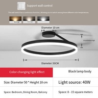 Lustre LED moderne minimaliste en aluminium et acrylique, indice de protection IP65, alimentation CA, CRI 90 élevé, pour salle à manger, chambre principale, maison