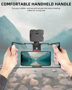 BAFANG U-rig Pro Handheld Smartphone Video Rig Poignée Grip Cold Shoe Mounts Vlogging Rig Stabilisateur pour téléphone Videomakers 3.7V - Product Image 4
