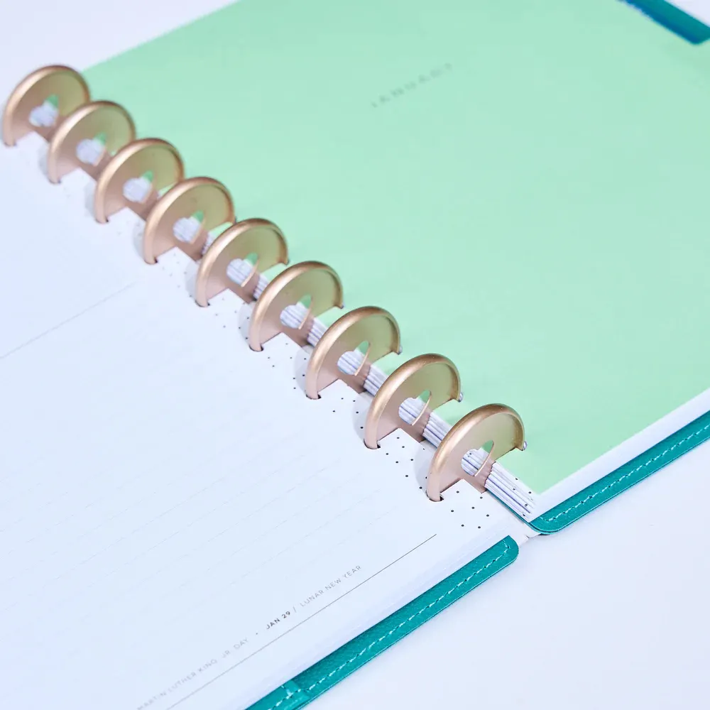 Libro contenuti personalizzati in pelle cartonata a 2025 2024 con tasca per studenti cancelleria Planner per Notebook