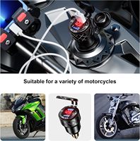 Kewig Aluminium DIN-Stecker Ladegerät Motorrad Dual Quick 3.0 USB-Ladeadapter für 12V-24V BMW Ducati Triumph DIN-Buchse