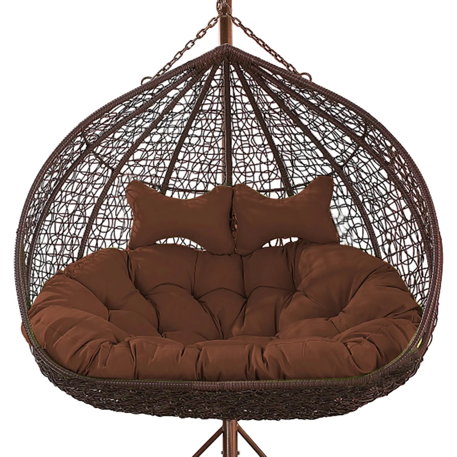 Low Price Egg Swing Chair Wholesale Quality Outdoor Furniture Patio Garden Hanging Double Swings Seat Rattan Wicker Swing Chairs