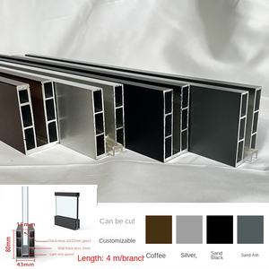 Main courante moderne en alliage d'aluminium Rainure en forme de <span class=keywords><strong>U</strong></span> Montage latéral au sol Balcon Pont Escaliers Suspension latérale Carte Garde-corps Duplex Villa - Product Image 6