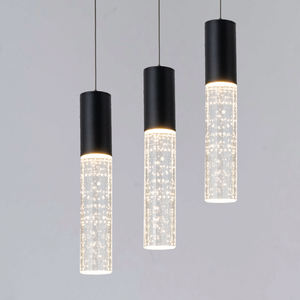 Adjustable Height Crystal Chandelier LED Pendant Lighting Long Dining Lights for <b>Kitchen</b> <b>Island</b> Moder Pendant Lamp with Dimmable - Product Image 5