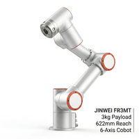 JINWEI FR3 3kg 622mm IP54 Cobot de 6 Ejes ISO 10218 CE 0.02mm Alta Precisión 1m/s Velocidad TCP Automatización de Laboratorio Montaje en Banco 3C