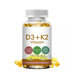 Visolie Triglyceriden D3 K2 Vitamine Zachte Capsules Bevorderen Calciumabsorptie Botgezondheid Cardiovasculaire Bescherming - Product Image 1