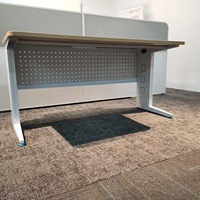 Bureau de direction Yeddkin - Bureau d'ordinateur moderne modulaire multifonction avec plateau en bois et pieds en fer robustes - Garantie 3 ans