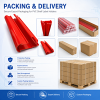 Penyangga Label Rak Profil Ekstrusi PVC Penahan Label Harga Strip Data Strip Label Rak Supermarket