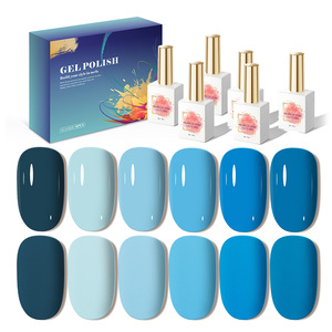 AILANUO Gel Vernis Oem Fabrication Livre de couleurs gratuit Professional Nail Gel Uv 6Colors Collection Custom Gel Nail Polish Bottle - Product Image 1