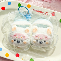 Porte-clés en silicone souple de qualité supérieure, jouet anti-stress à remontée lente, motif animal Mochi Kawaii, cadeau de collection