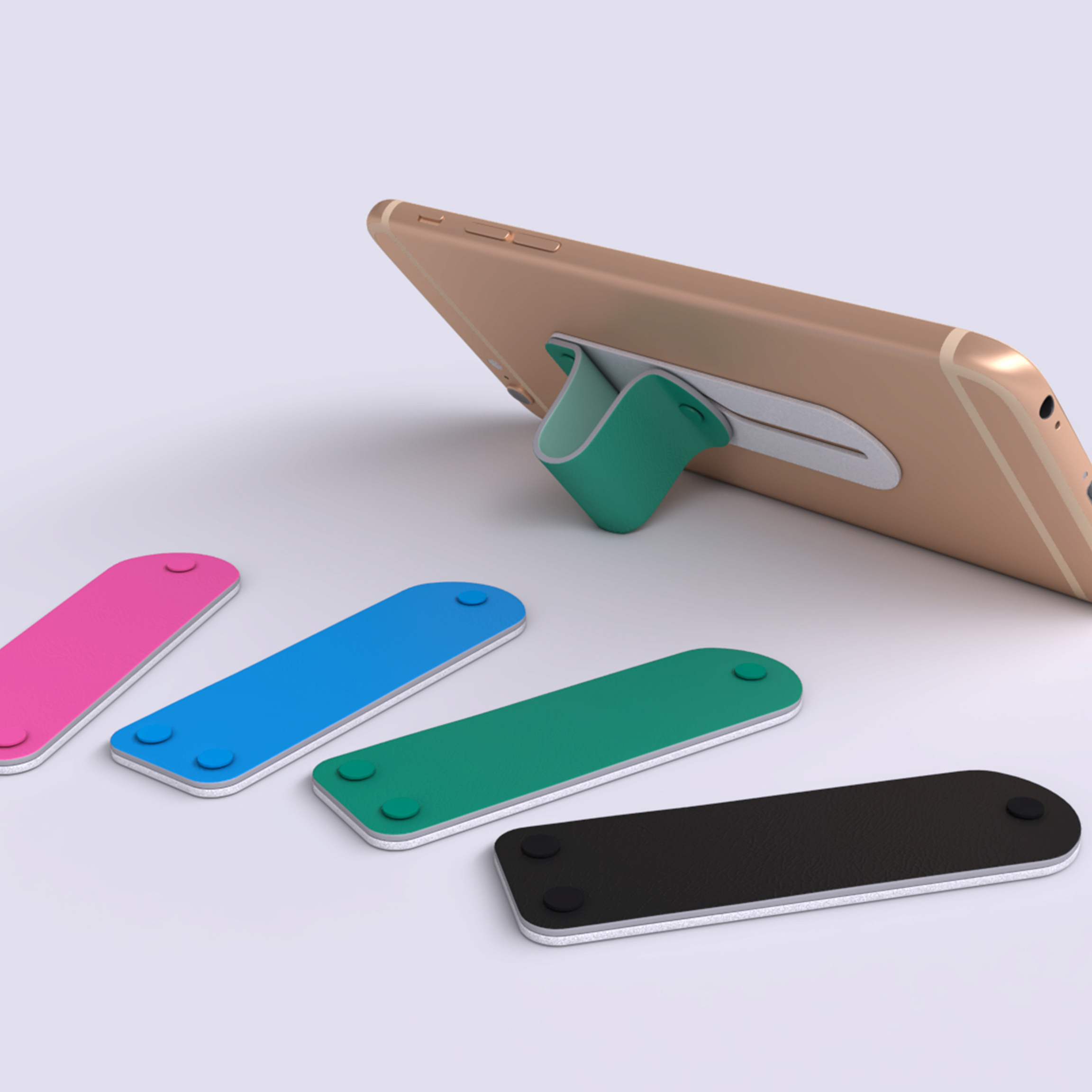 Цветной держатель для телефона из высококачественной натуральной коровьей кожи и нержавеющей стали