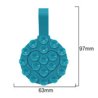 Support d'écran de miroir en silicone avec ventouse adhésive à double face en forme de cœur Support à ventouse antidérapant