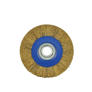ล้อลวดทองเหลือง <span class=keywords><strong>TGS</strong></span> ขนาด100x16มม. ลูกกลิ้งไนลอนแบบจีบวงกลมพร้อมวงแหวนเหล็กสำหรับทำความสะอาดและขัดเงา - Product Image 2
