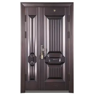 Produttore americano Design di sicurezza porta d'ingresso in acciaio anteriore principale pannello di sicurezza in acciaio porta per la casa
