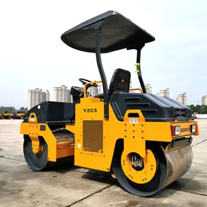 Changlin Nhà cung cấp chuyên nghiệp rung xe tải compactor 3ton Mini đôi trống rung đường lăn để bán