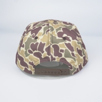 OEM Hoed Hoge Kwaliteit Camo Trucker Hoeden 5 Panel Flat Bill Brim Camouflage Touw Hoeden Met Aangepast Logo