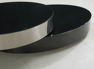 Modern Design Gold Black Tempered <strong>Glass</strong> Rotatable <strong>Coffee</strong> <strong>Table</strong> Home Living Room <strong>Table</strong> - Product Image 6