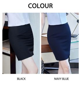 Jupes de bureau en gros pour femmes, mode professionnelle, couleur unie, coupe ajustée, demi-robe élégante pour l'été - Product Image 4