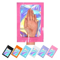 Sac en Mylar imprimé sur mesure, impression en héliogravure, refermable, holographique, avec fermeture éclair, emballage avec logo, faible MOQ, résistant à l'humidité, emballage pour bijoux