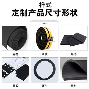 Mousse EPDM rectangulaire sur mesure, ignifuge, imperméable, amortissante, résistante à la température, en éponge - Product Image 3