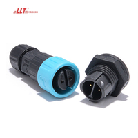 LLT Circular 2pin M16 Ip68 Connecteur rapide étanche pour montage sur panneau