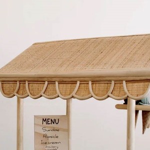 Chariot à glaces en rotin unique fait à la main pour enfants, jeu de cuisine pour enfants, 100% sécurité, fabriqué au Vietnam - Product Image 6