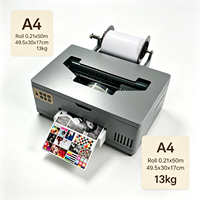 Printer Label UV FCOLOR LP-210 A3 dengan Printhead XP600 CMYK Putih untuk Stiker Barcode Label Pengiriman