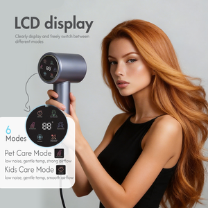 PRITECH <span class=keywords><strong>Asciugacapelli</strong></span> Professionale BLDC 110000RPM ad Alta Velocità 1600W con Ioni Negativi, Asciugatura Rapida, Modalità AI e Display Digitale - Product Image 5